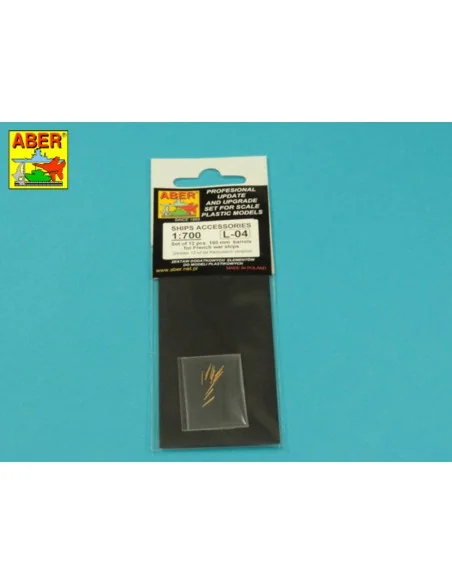 Set of12 pcs 100 mm barrels for ships Richelieu, Jean Bart, 1/700 -...