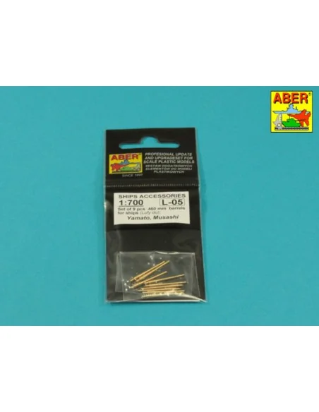 Set of 9 pcs 460 mm barrels for ships Richelieu, Jean Bart, 1/700 -...
