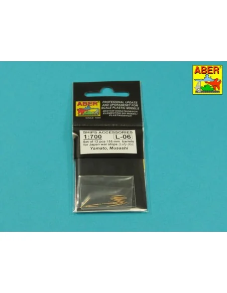Set of 12 pcs 155 mm barrels for ships Yamato, Musashi, 1/700 - Abe...