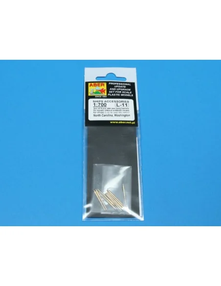 9 pcs 406 mm long barrels for North Carolina, 1/700 - Aber Models R...