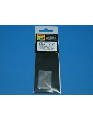 16 pcs 133mm barrels for King George V, 1/700 - Aber Models RE-700 L23