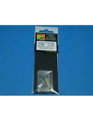 12 pcs 356 mm barrels for Arizona, 1/700 - Aber Models RE-700 L33