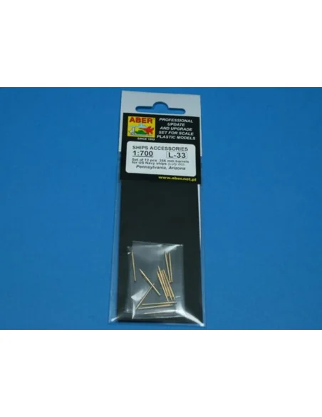 12 pcs 356 mm barrels for Arizona, 1/700 - Aber Models RE-700 L33