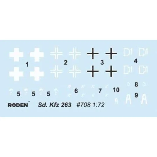 Sd.Kfz. 263 (8-Rad) Schwerer Panzerfunkwagen, 1/72 - Roden 708 Sd.Kfz. 263 (8-Rad) Schwerer Panzerfunkwagen, 1/72 - Roden 708