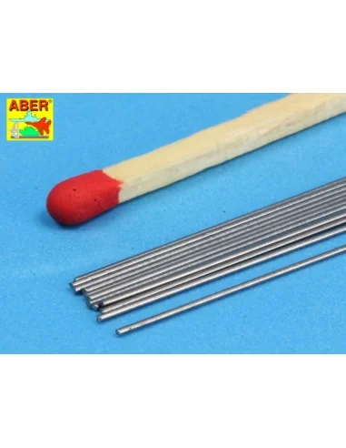 Steel round rods O 0, 5mm length 250mm x12 pcs. - Aber Models SR 05