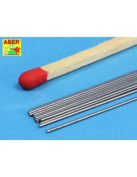 Steel round rods O 0, 5mm length 250mm x12 pcs. - Aber Models SR 05