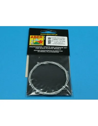 Stainess steel towing cables o 1, 3 mm, 1m long - Aber Models TCS 13