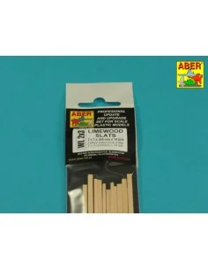 Limewood slats 2 x 3 x 245mm x 14 pcs. - Aber Models WL 2X3