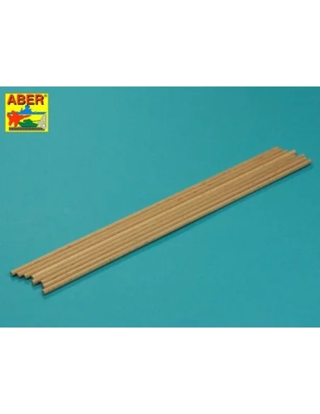 Wood round rods 4mm length 250mm x 8 pcs. - Aber Models WR4