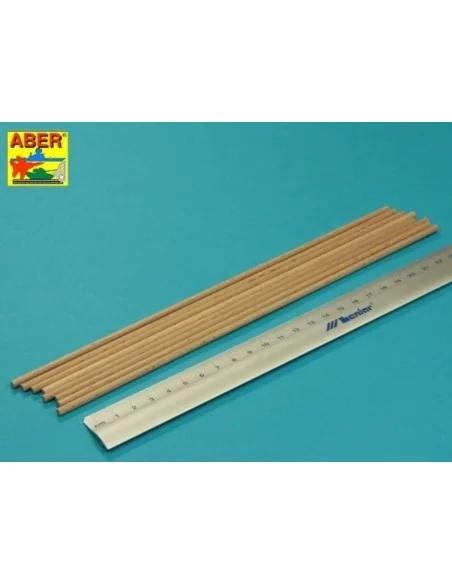 Wood round rods 4mm length 250mm x 8 pcs. - Aber Models WR4