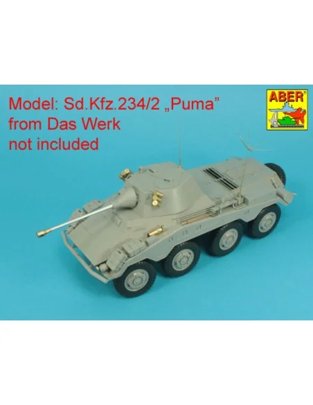 German 5cm KwK39 Barrel for Sd.Kfz.234/2 PUMA (Das Werk model), 1/1...