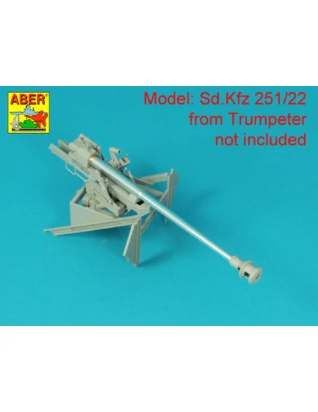 Barrel for German 75 mm PaK 40 gun without muzzle brake, 1/16 - Abe...