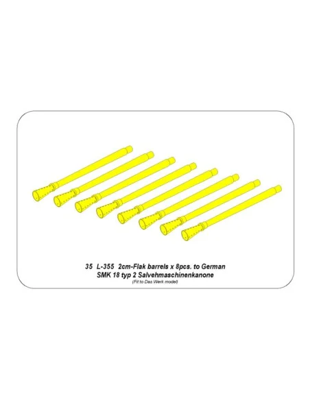 2cm 8 barrels to SMK 18 typ 2 Salvehmaschinenkanone, 1/35 - Aber Mo...