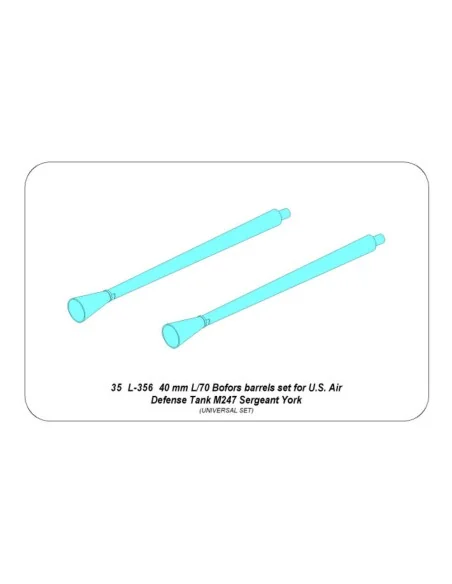 40 mm L/70 Bofors barrels set for U.S. M247 Sergeant York, 1/35 - A...