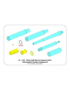 152mm 2A88 barrel to Russian 2S35-1 SPH MSTA-S Koalitsiya-SV, 1/35 ... 2