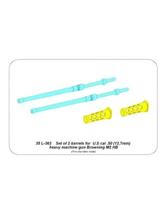 Set of 2 barrels for U.S cal .50 Browning M2 HB, 1/35 - Aber Models...