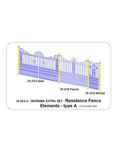 Residence Fence Elements - type A, 1/35 - Aber Models 35 DES-A