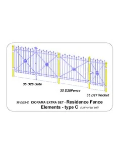 Residence Fence Elements - type C, 1/35 - Aber Models 35 DES-C