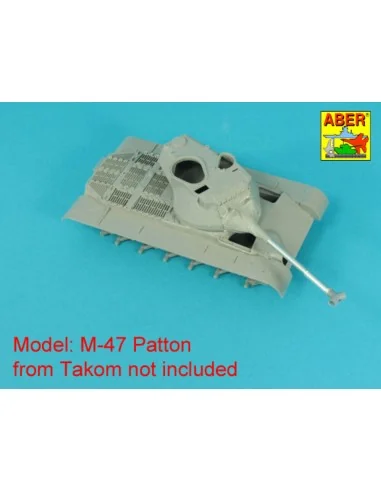 90 mm barrel Y-Shaped Muzzel Brake with mantlet for M47, 1/35 - Abe...