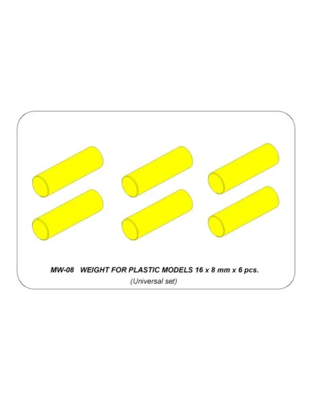 [NO_DESC] Weight for plastic models 16 x 8 mm x 6 pcs. - Aber Model...