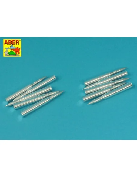 Set of 8, 8cm projectiles for Jagdpanther, King Tiger & Nashorn, 1/...