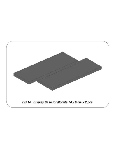 DISPLAY BASE FOR MODELS 14 x 6 cm x 2 pcs. - Aber Models DB-14