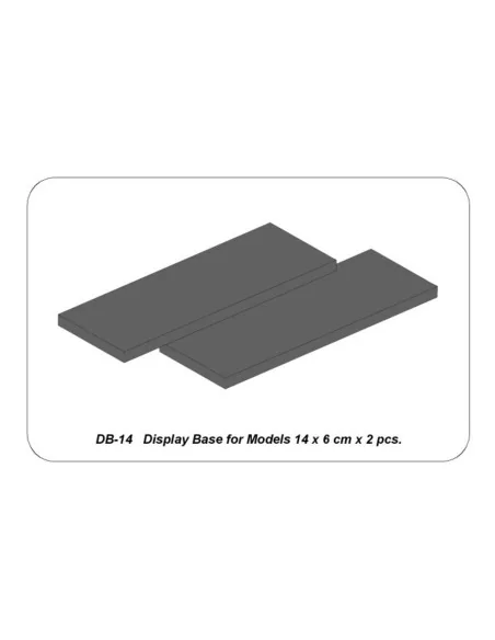 DISPLAY BASE FOR MODELS 14 x 6 cm x 2 pcs. - Aber Models DB-14