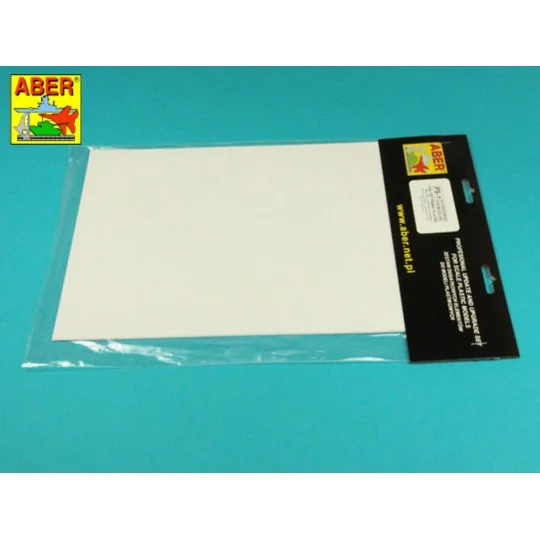 Polystyrene plates 195 x 315 x 0, 25 mm x 5 pcs. - Aber Models PS-1