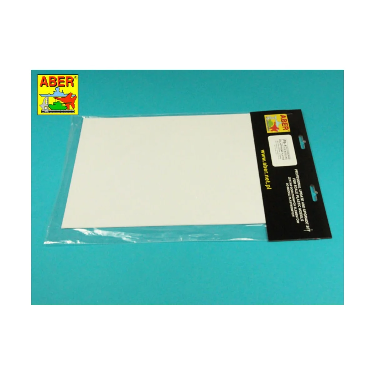 Polystyrene plates 195 x 315 x 0,25 mm x 5 pcs. - Aber Models PS-1