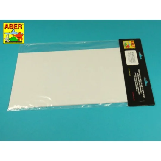 Polystyrene plates 195 x 315 x 0,50 mm x 4 pcs. - Aber Models PS-2