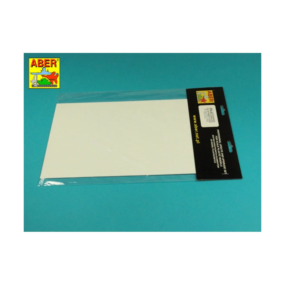 Polystyrene plates 195 x 315 x 1,00 mm x 2 pcs. - Aber Models PS-4