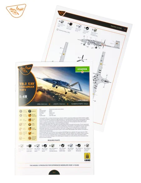 TB.2 UAV UKRAINIAN NAVY, 1/48 - Clear Prop Models CP4810