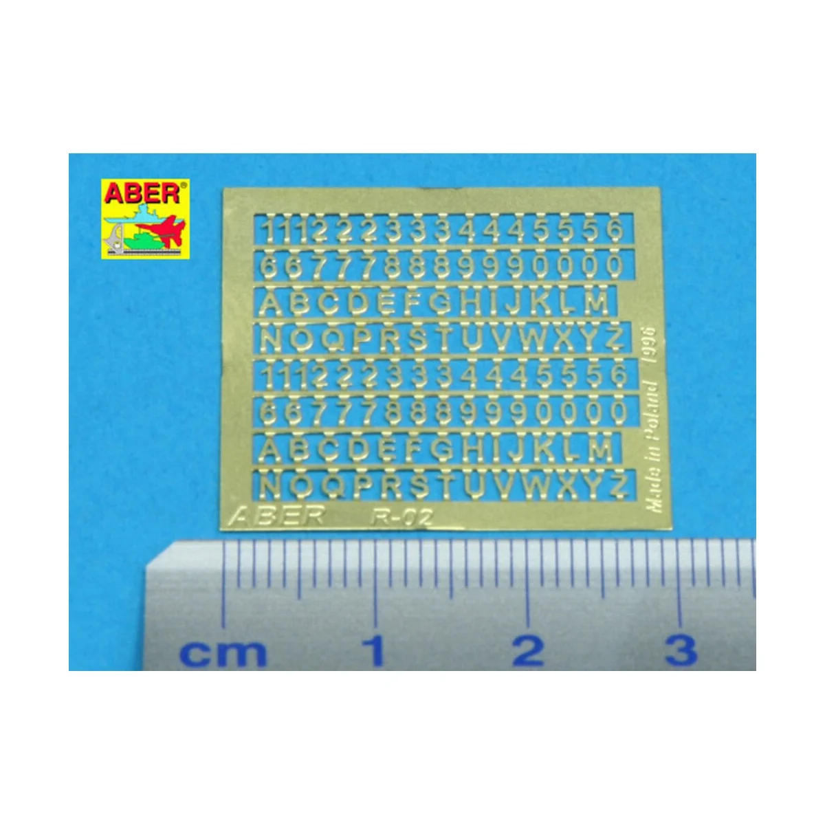 Letters & Numbers (1, 5 mm high) - Aber Models R-02 Letters & Numbers (1, 5 mm high) - Aber Models R-02