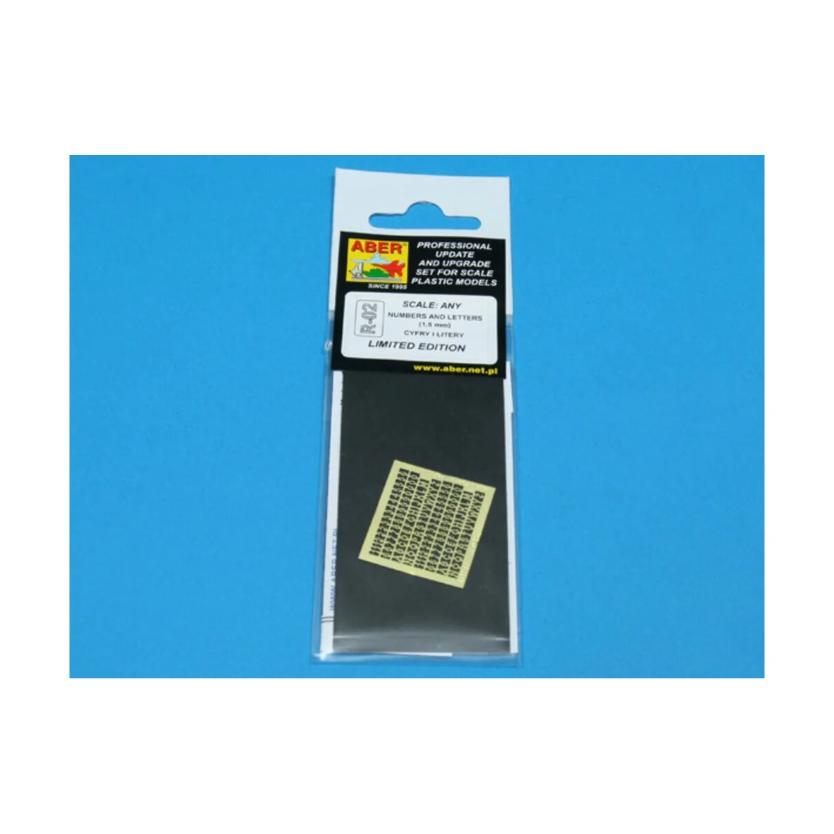 Letters & Numbers (1, 5 mm high) - Aber Models R-02 Letters & Numbers (1, 5 mm high) - Aber Models R-02