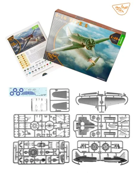 I-16 type 5 (in the sky of China), 1/48 - Clear Prop Models CP4813