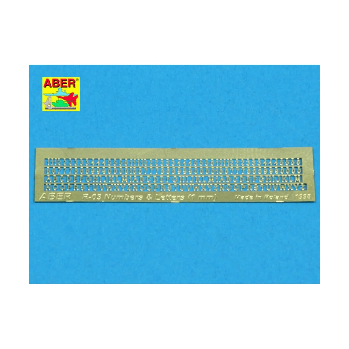 Letters & Numbers (1 mm high) - Aber Models R-03 Letters & Numbers (1 mm high) - Aber Models R-03