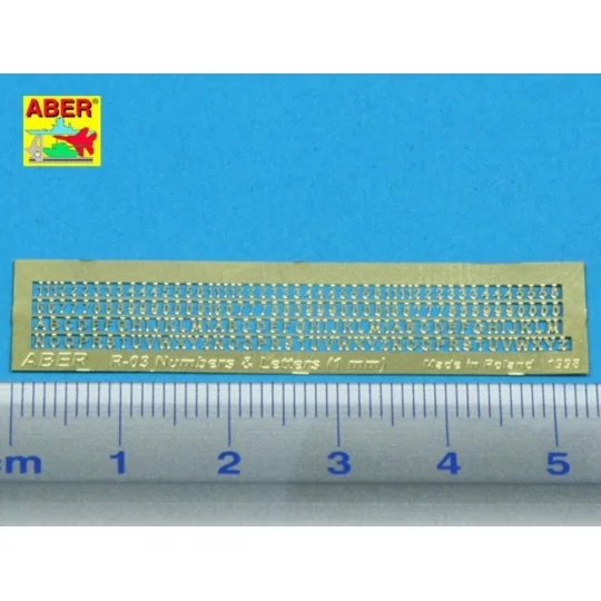 Letters & Numbers (1 mm high) - Aber Models R-03 Letters & Numbers (1 mm high) - Aber Models R-03