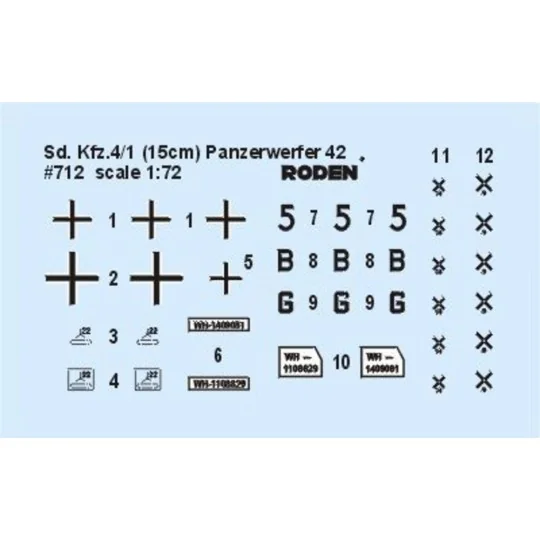 Sd.Kfz. 4/1 Panzerwerfer 42 (early), 1/72 - Roden 712