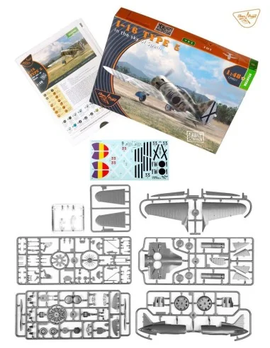 I-16 type 5 (in the sky of Spain early version), 1/48 - Clear Prop ...