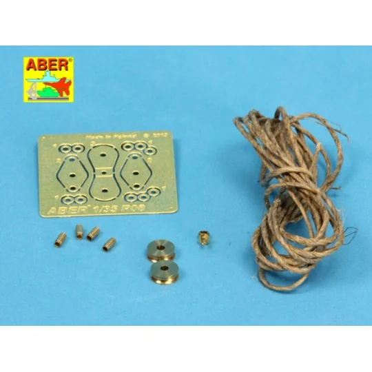 All – purpose single Pulley x 2pcs - Aber Models R-08N All – purpose single Pulley x 2pcs - Aber Models R-08N