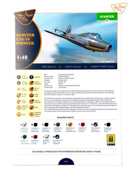 [NO_DESC] Gloster E28/39 Pioneer, 1/48 - Clear Prop Models CP4823