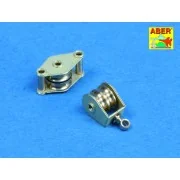 All- purpose double Pulley x 2pcs - Aber Models R-09N All- purpose double Pulley x 2pcs - Aber Models R-09N