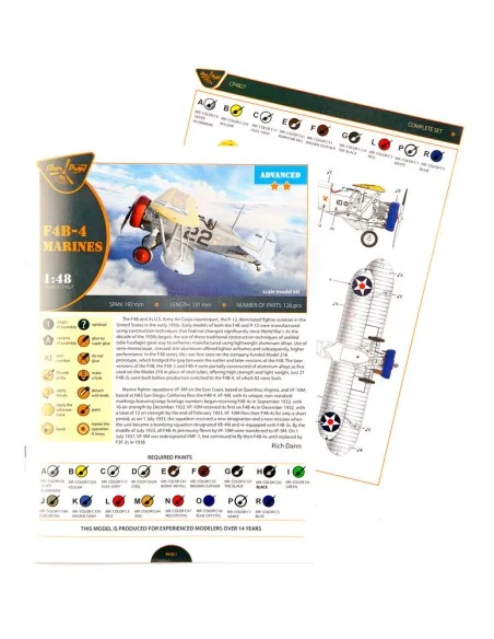 [NO_DESC] F4B-4 U.S MARINES, 1/48 - Clear Prop Models CP4827