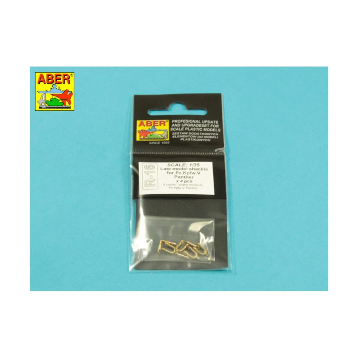 Late model shackle for Pz.Kpfw.V Panther x 4pcs - Aber Models R-16