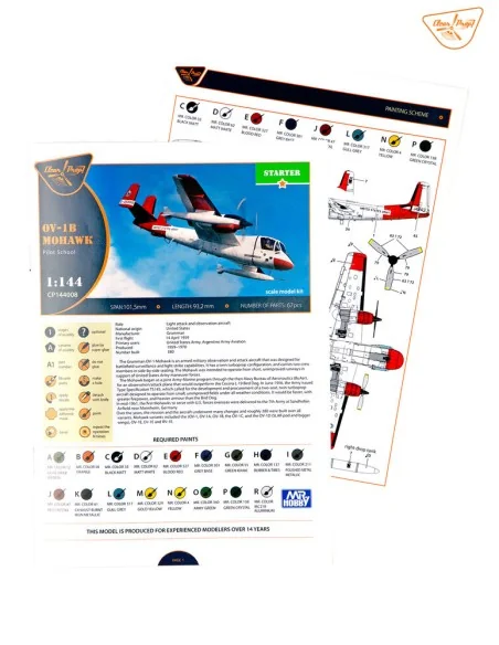 OV-1B Mohawk Pilot School, 1/144 - Clear Prop Models CP144008