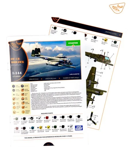 OV-1B Mohawk With SLAR unit, 1/144 - Clear Prop Models CP144009