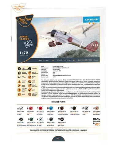A5M2b Claude (late version), 1/72 - Clear Prop Models CP72009