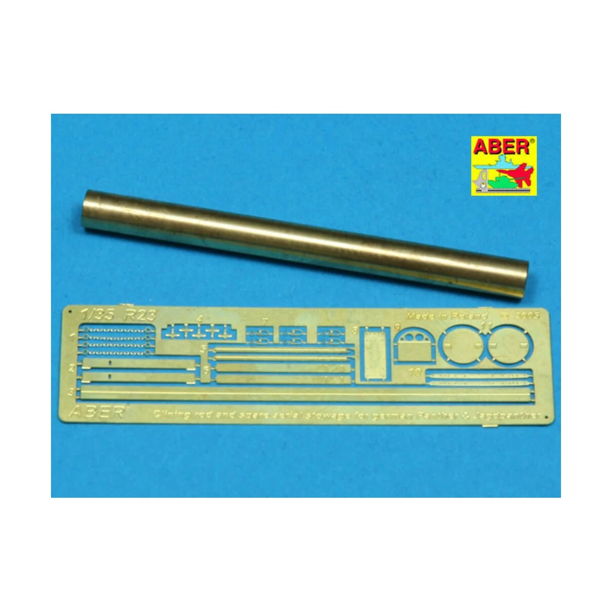 Clean rod and spare aerial stowage for german Panther & Jagdpanther...