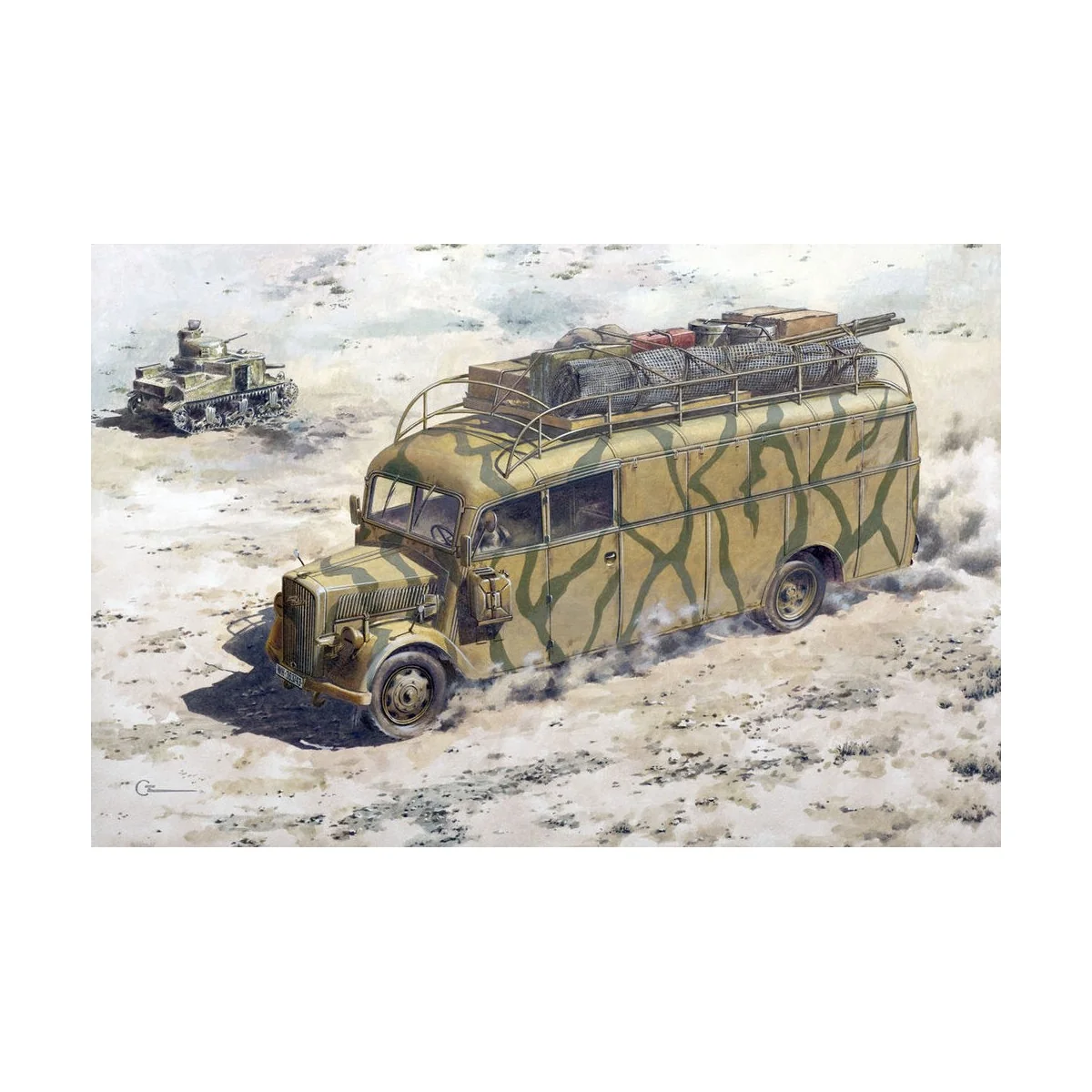 Opel 3.6-47 Blitz Omnibus Stabswagen, 1/72 - Roden 723 Opel 3.6-47 Blitz Omnibus Stabswagen, 1/72 - Roden 723