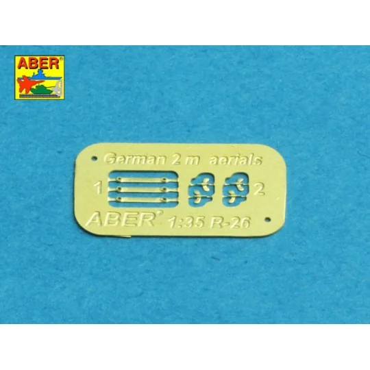 German 2m aerials with rings x 3 - Aber Models R-42